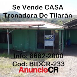 Se Vende Casa En Tronadora De Tilarán