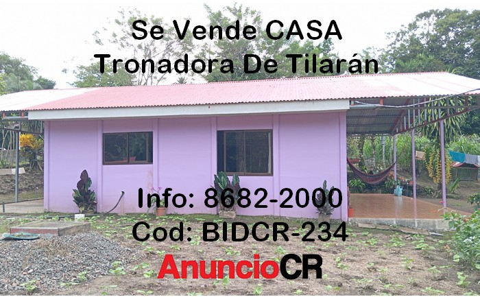 Se Vende Casa En Tronadora De Tilarán