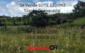 Se Vende Lote 2300m2 En Tilarán Guanacaste