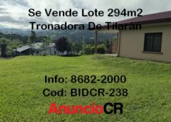 Se Vende Lote 294m2 En Tronadora De Tilarán